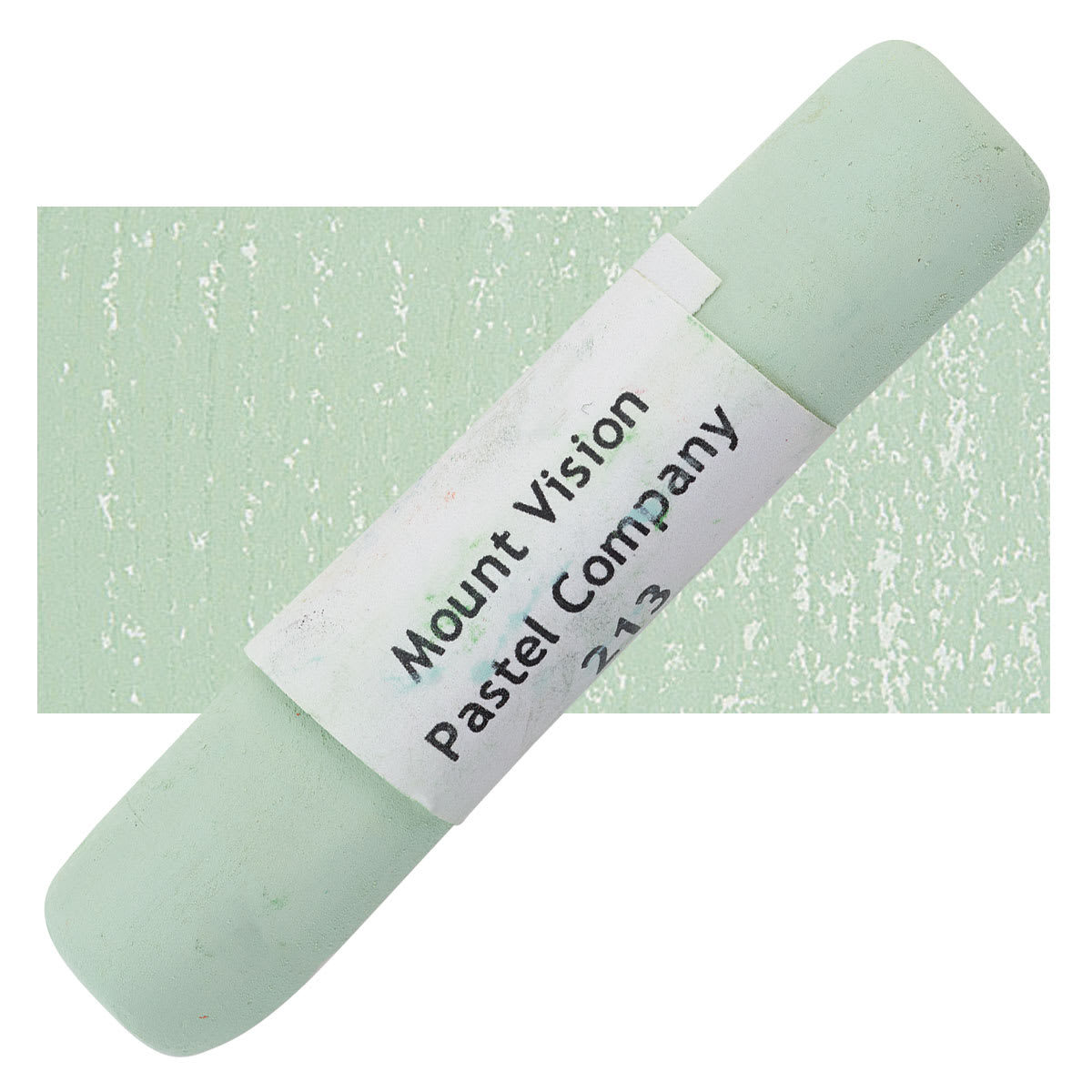 Mount Vision Handmade Pastel - Green Umber 213 pastel and swatch