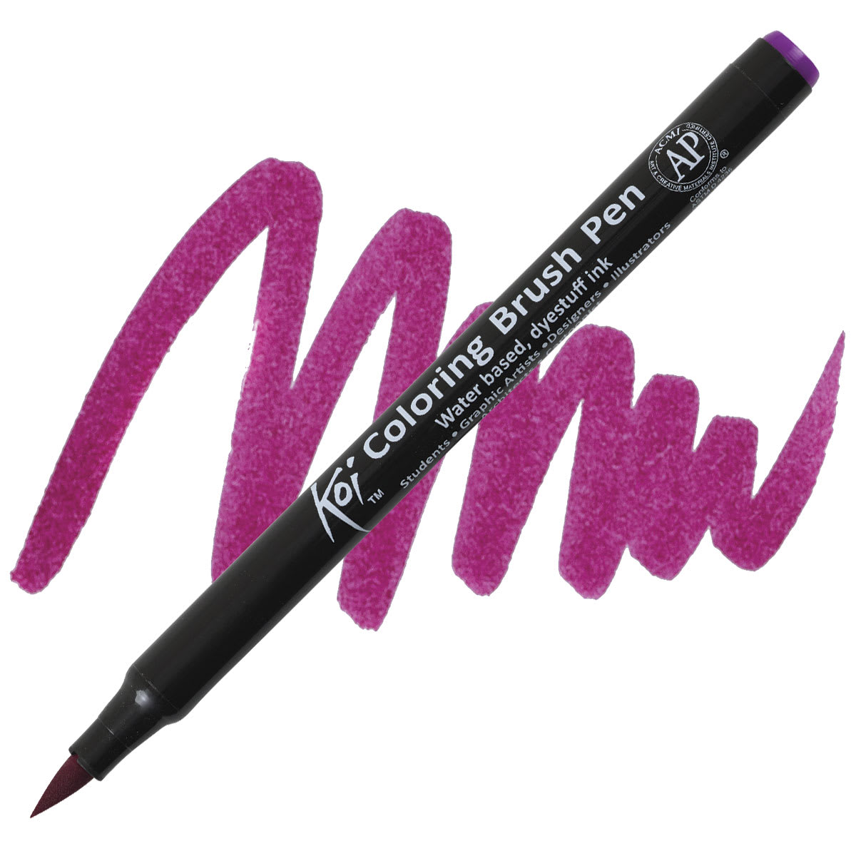 Sakura Koi Coloring Brush Pen - Bordeaux pen and swatch