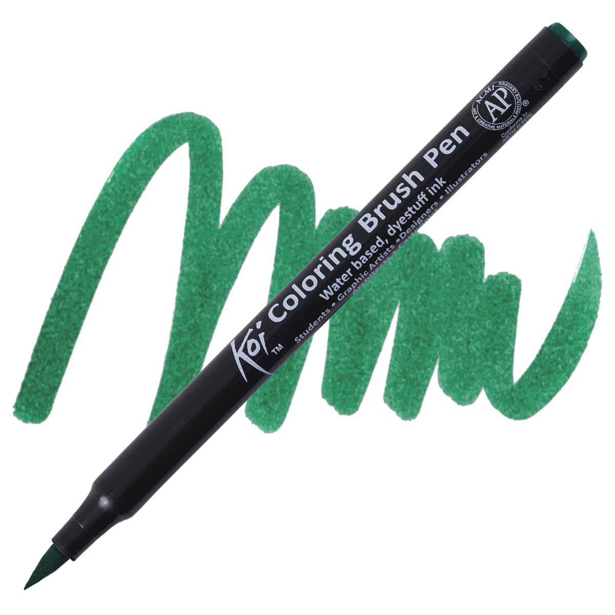 Sakura Koi Coloring Brush Pen - Green pen and swatch