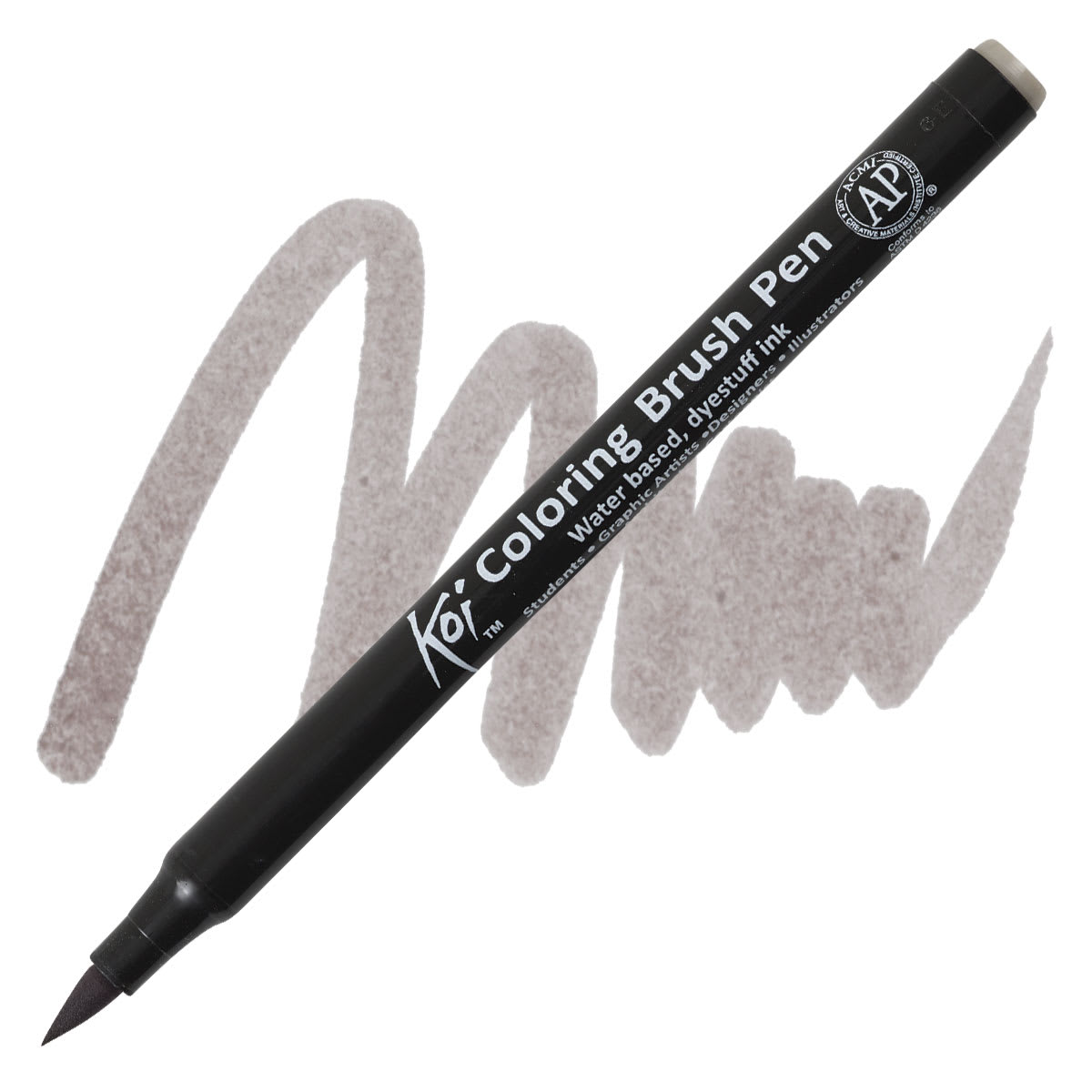 Sakura Koi Coloring Brush Pen - Warm Gray pen and swatch