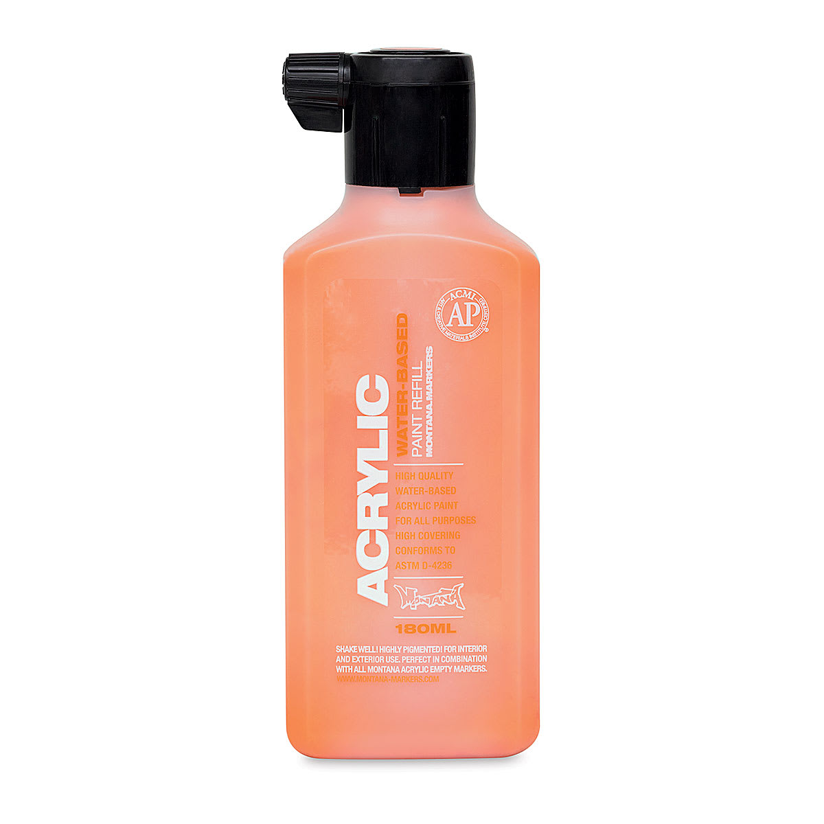 Montana Acrylic Marker Refill - 180 ml, Shock Orange, Refill