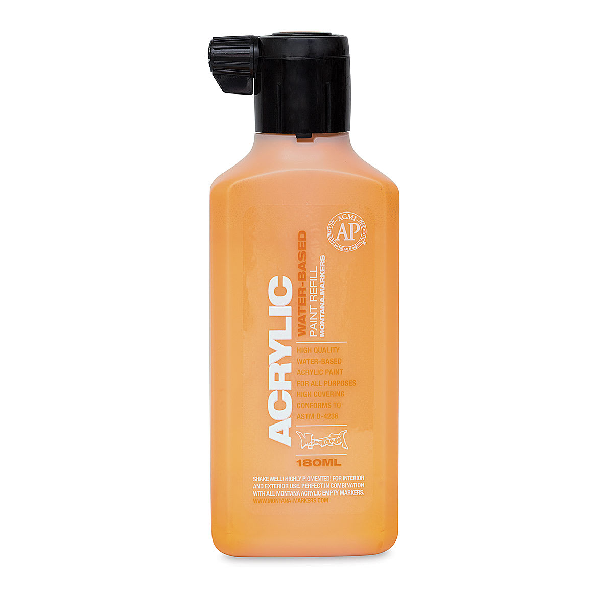 Montana Acrylic Marker Refill - 180 ml, Shock Orange Light, Refill