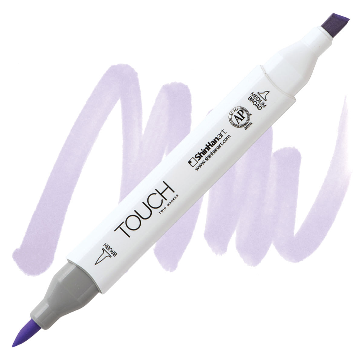 ShinHan Touch Twin Brush Marker - Dark Blue Light PB75 marker and swatch
