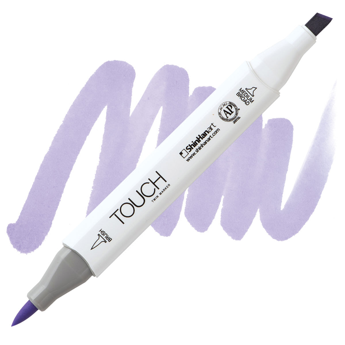 ShinHan Touch Twin Brush Marker - Pale Blue PB77 marker and swatch