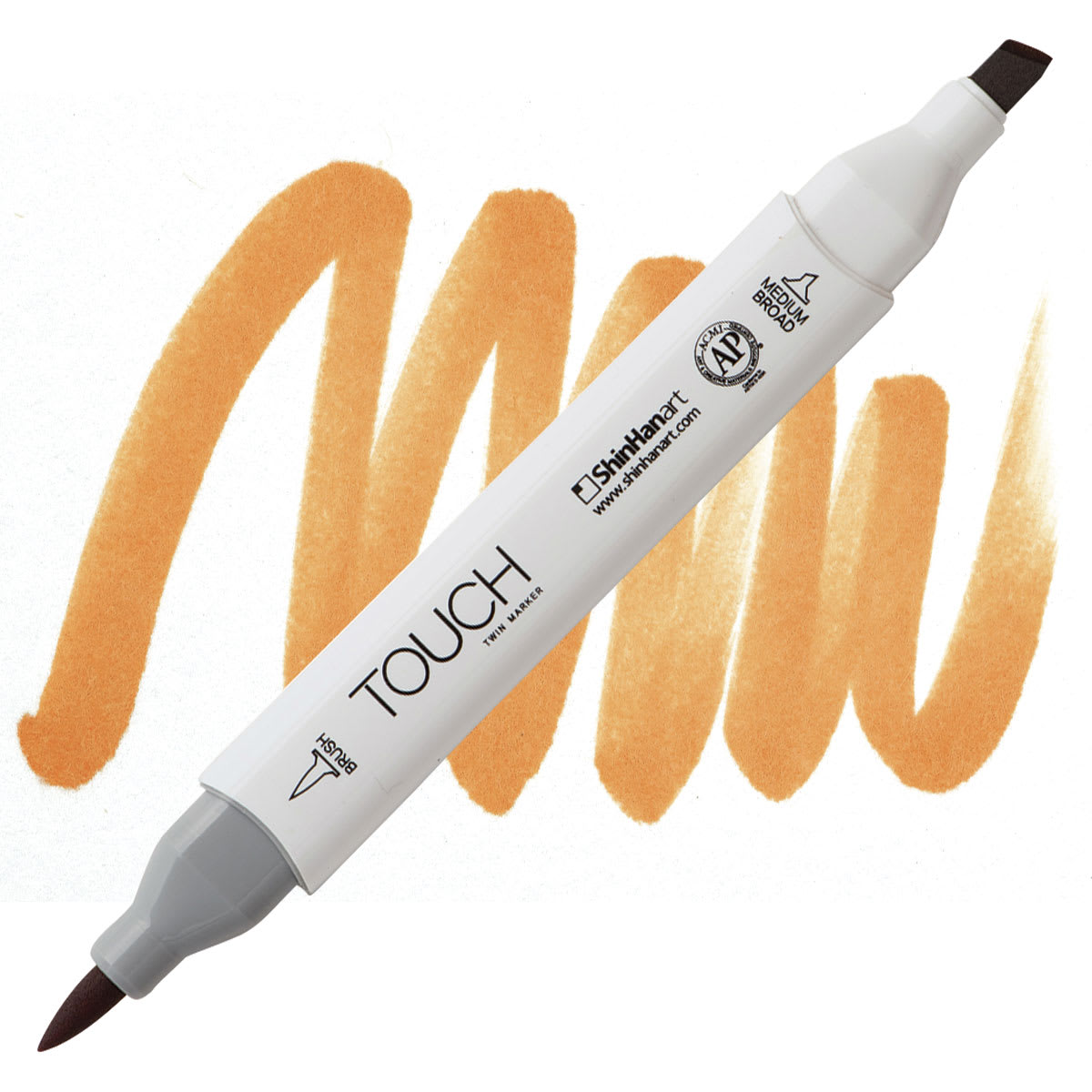 ShinHan Touch Twin Brush Marker - Rose Beige BR97 marker and swatch