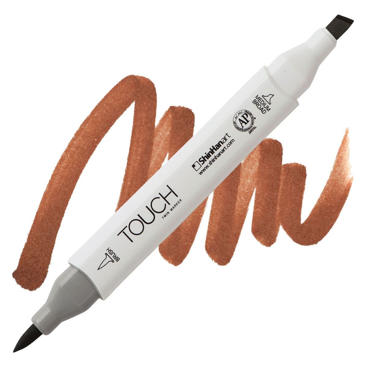 ShinHan Touch Twin Brush Marker - Natural Oak BR91 marker and swatch