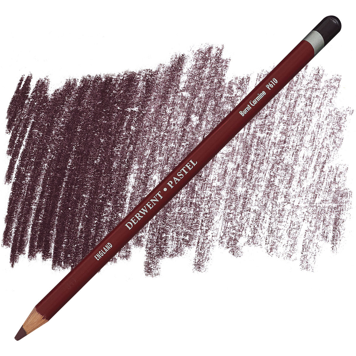 Derwent Pastel Pencil - Burnt Carmine pencil and swatch