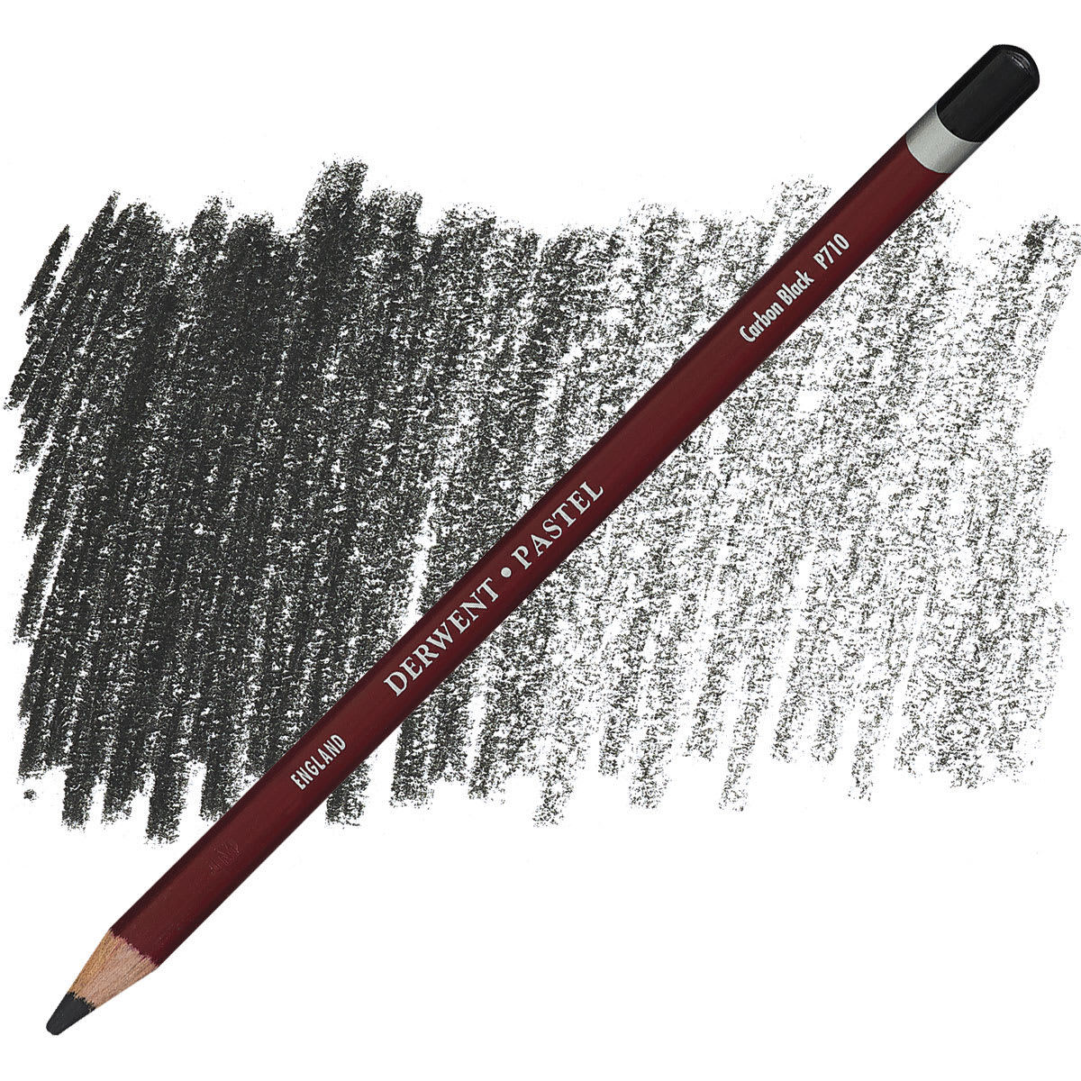 Derwent Pastel Pencil - Carbon Black pencil and swatch