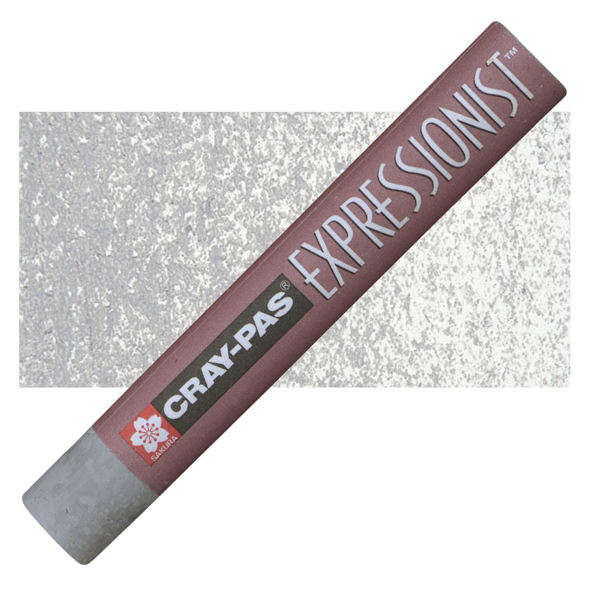 Sakura Cray-Pas Expressionist Oil Pastel - Gray oil pastel and swatch