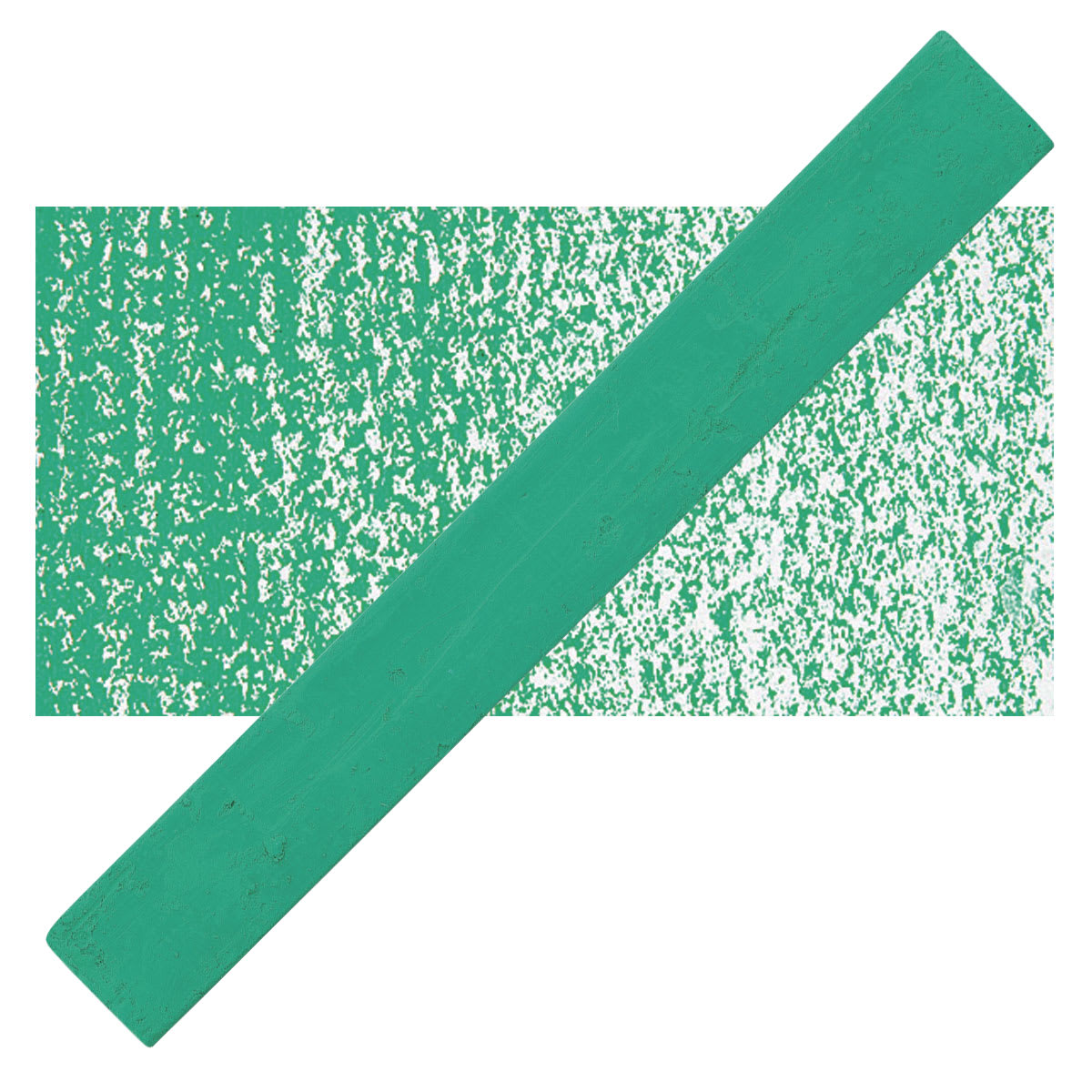 Holbein Artists’ Oil Pastel - Emerald Green 1 oil pastel and swatch