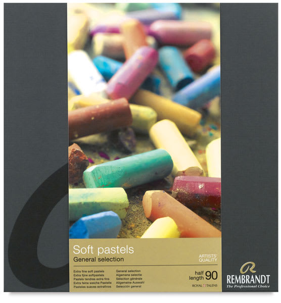 Rembrandt Soft Pastels Set of 90, Half-Sticks. Front of package.