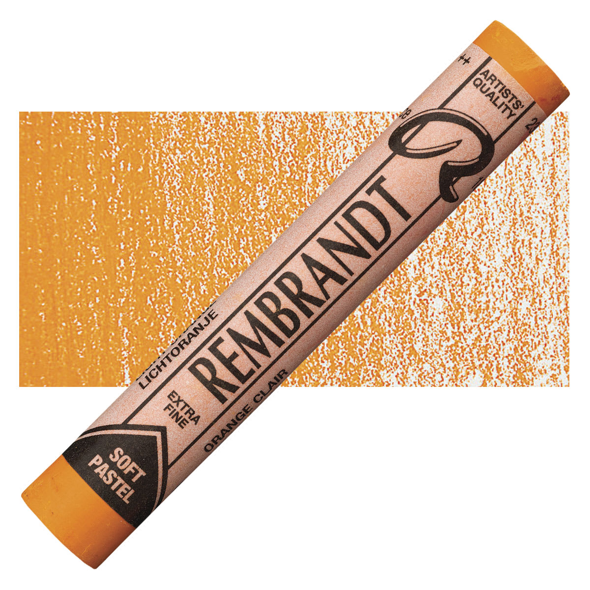 Rembrandt Soft Pastel - Light Orange 236.5 pastel and swatch