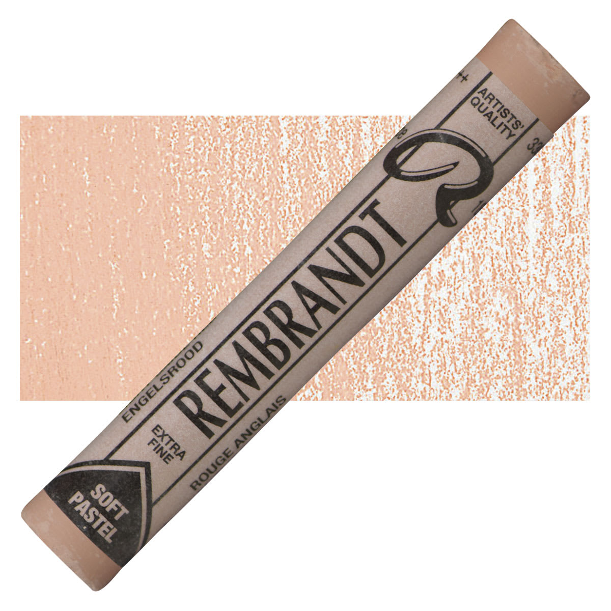 Rembrandt Soft Pastel - Light Red Oxide 339.7 pastel and swatch