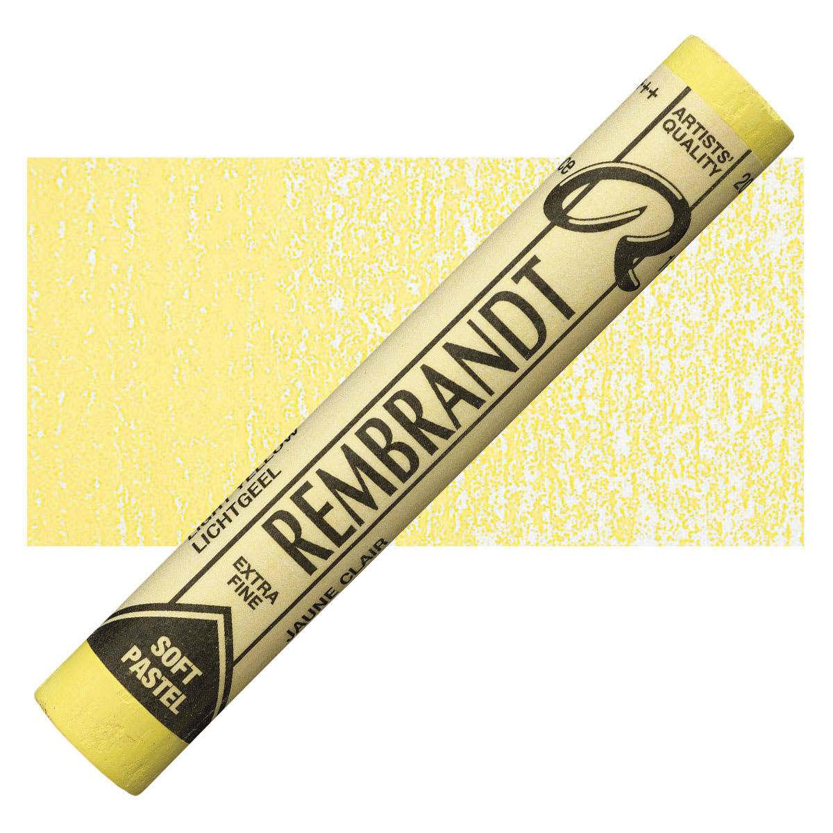 Rembrandt Soft Pastel - Light Yellow 201.7 pastel and swatch