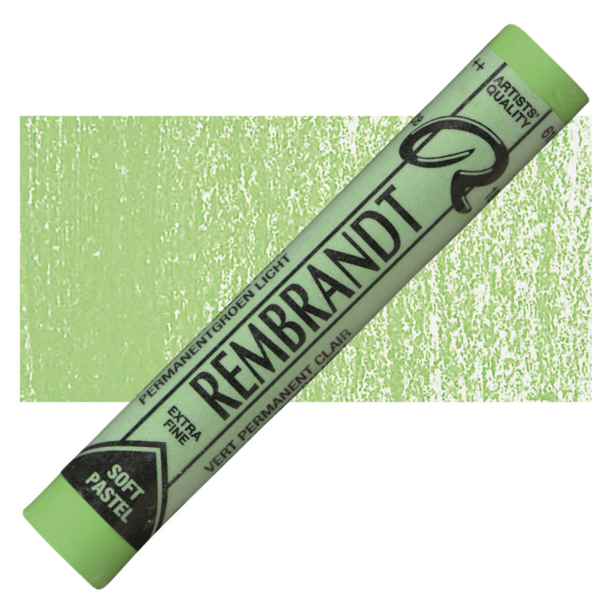 Rembrandt Soft Pastel - Permanent Green Light 618.7 pastel and swatch
