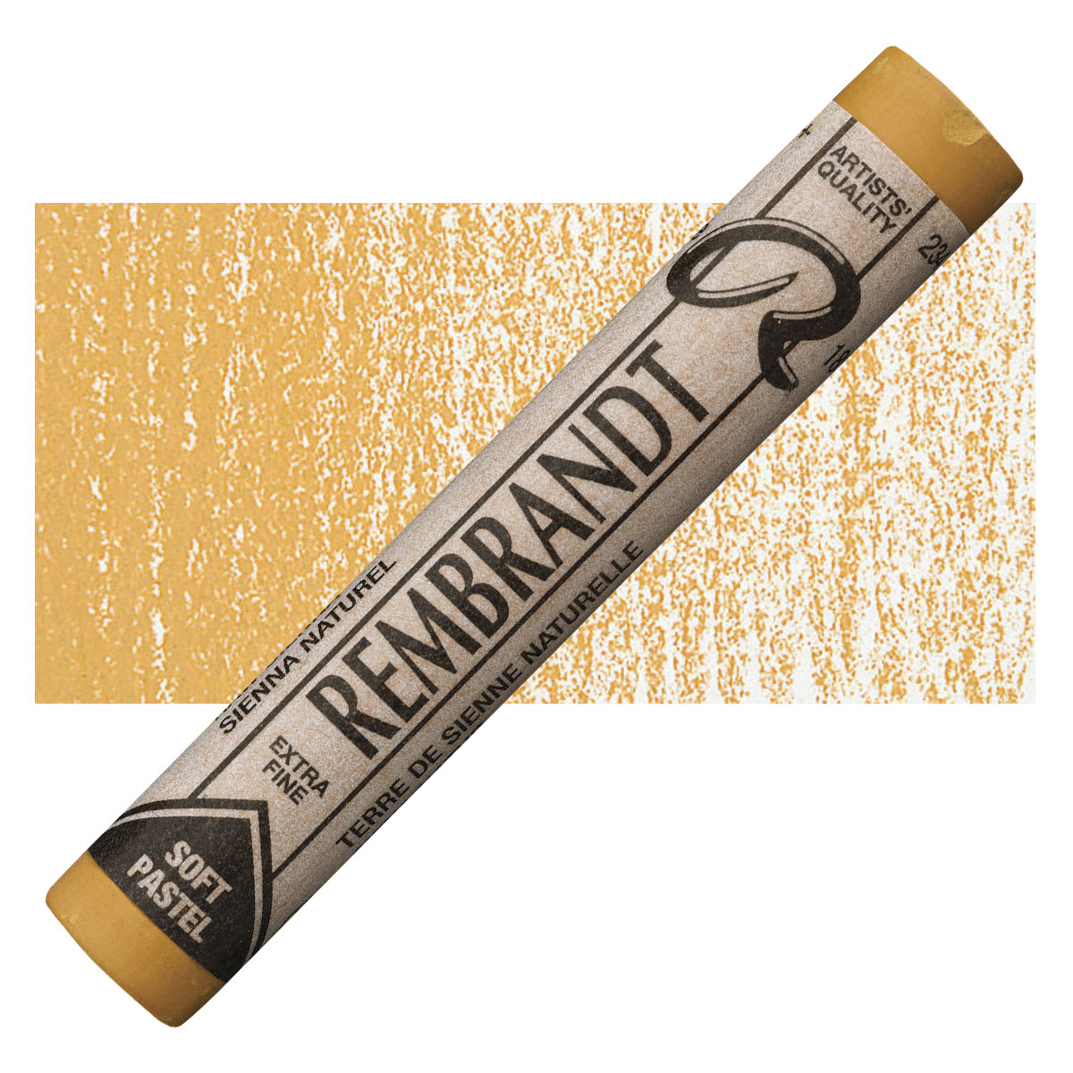 Rembrandt Soft Pastel - Raw Sienna 234.5 pastel and swatch