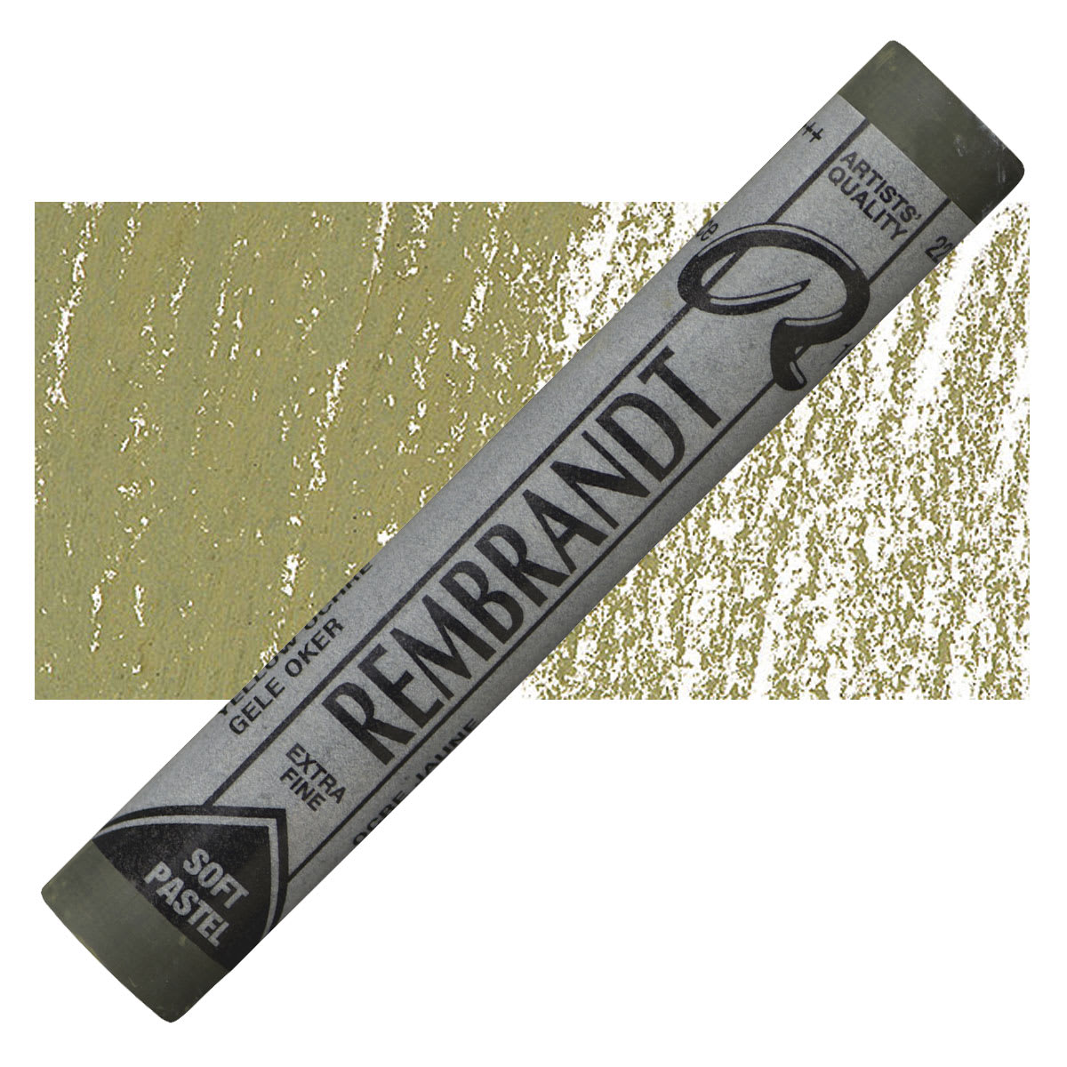 Rembrandt Soft Pastel - Yellow Ochre 227.2 pastel and swatch