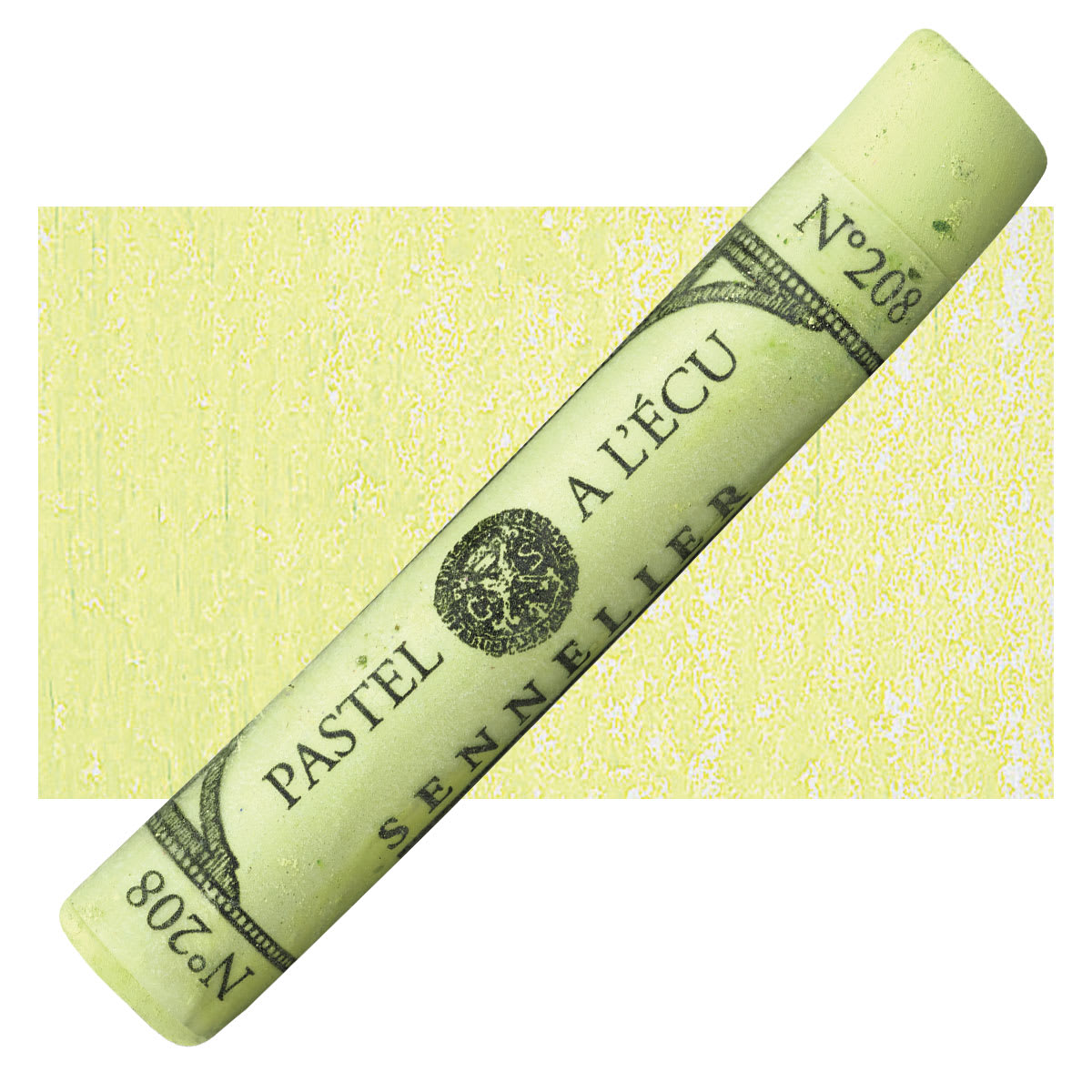 Sennelier Soft Pastel - Apple Green 208 pastel and swatch