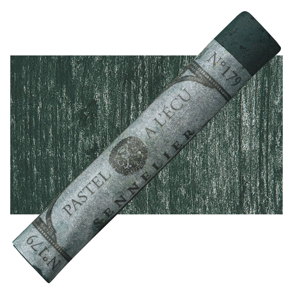 Sennelier Soft Pastel - Black Green pastel and swatch