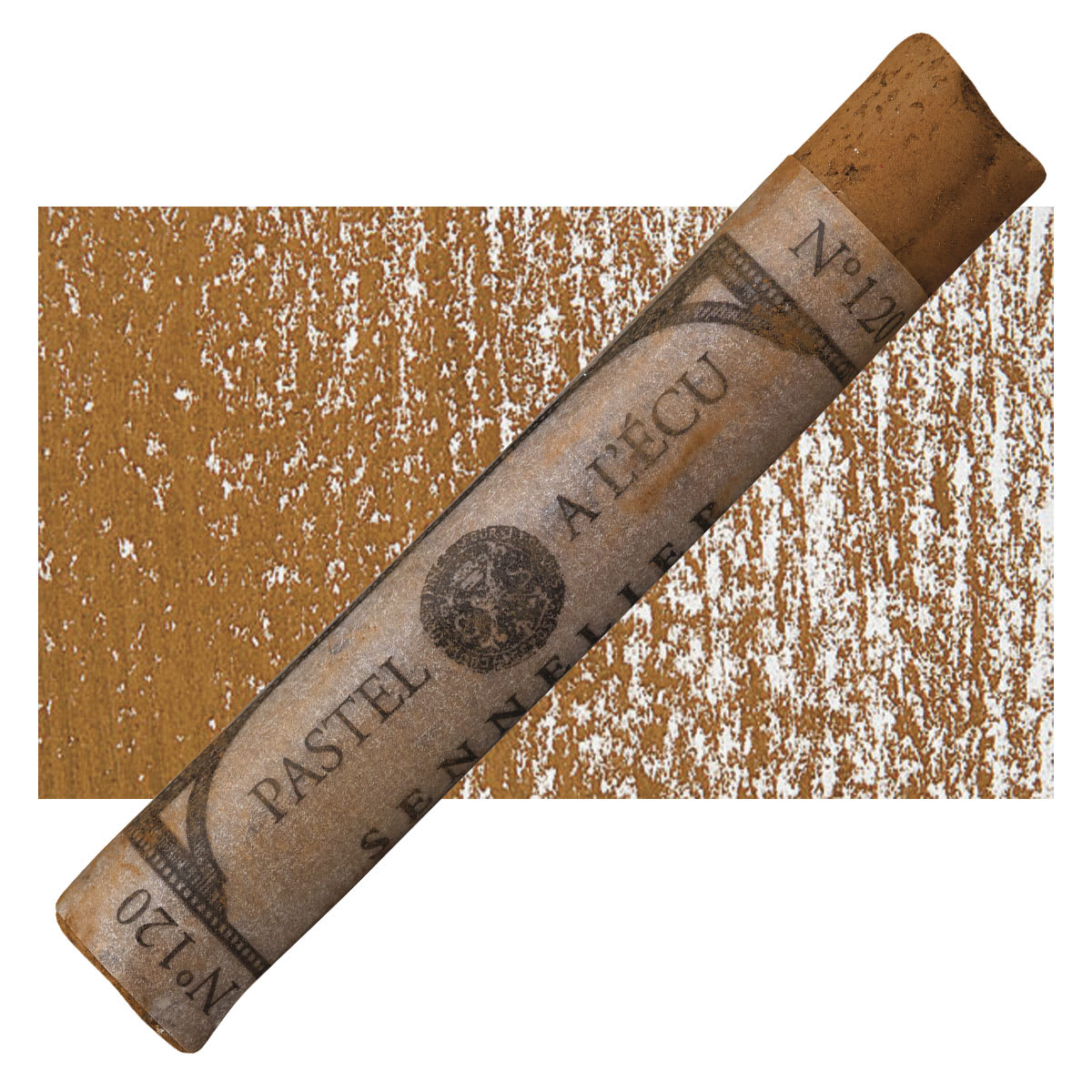 Sennelier Soft Pastel - Brown Ochre 120 pastel and swatch