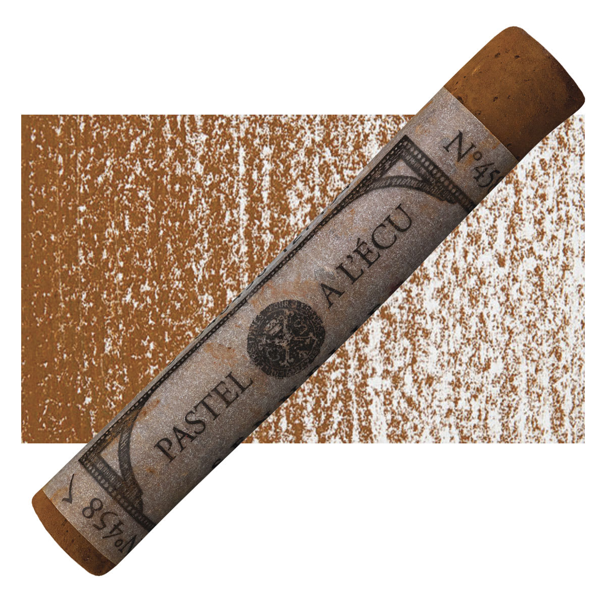 Sennelier Soft Pastel - Burnt Sienna 458 pastel and swatch