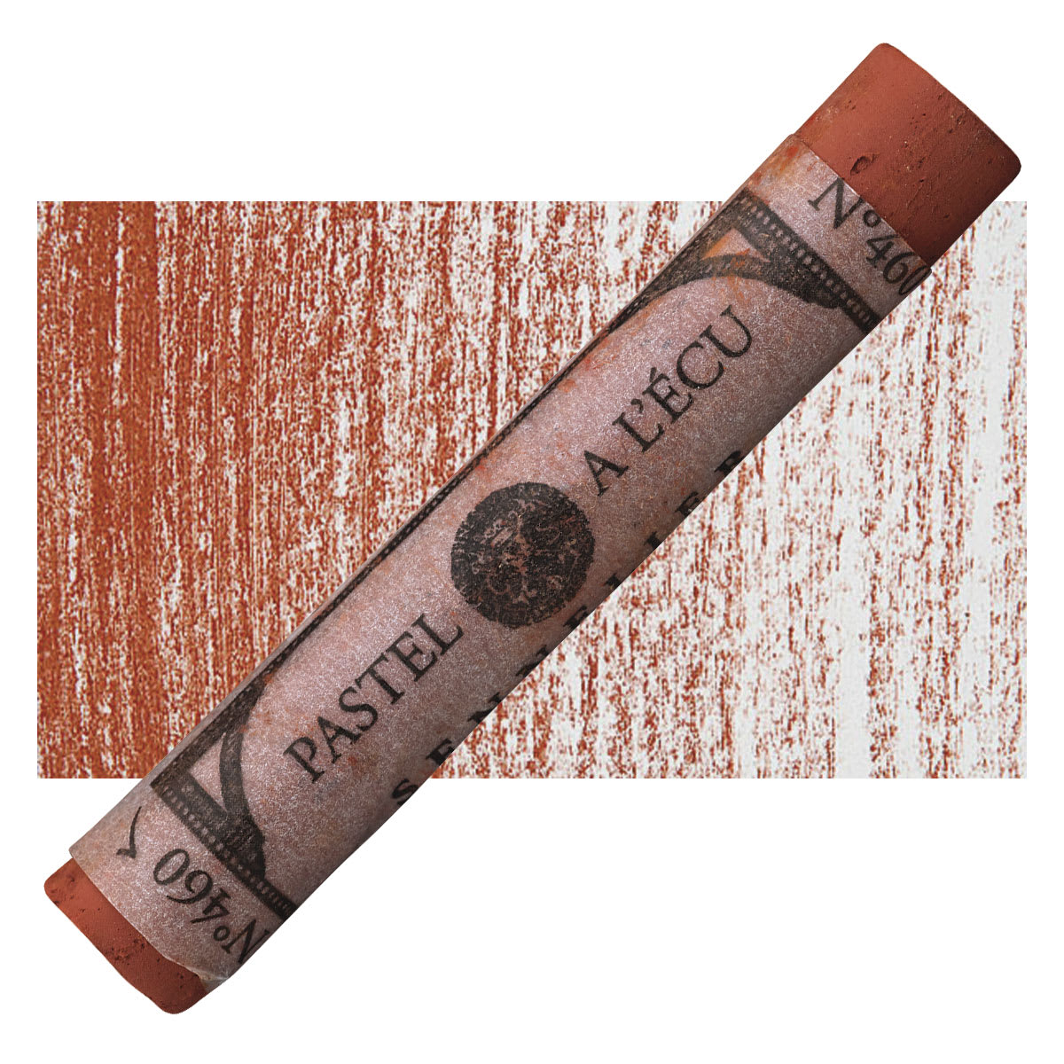 Sennelier Soft Pastel - Burnt Sienna 460 pastel and swatch