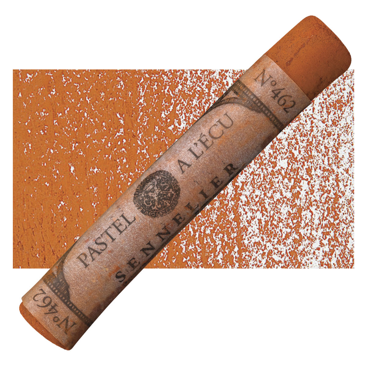 Sennelier Soft Pastel - Burnt Sienna 462 pastel and swatch