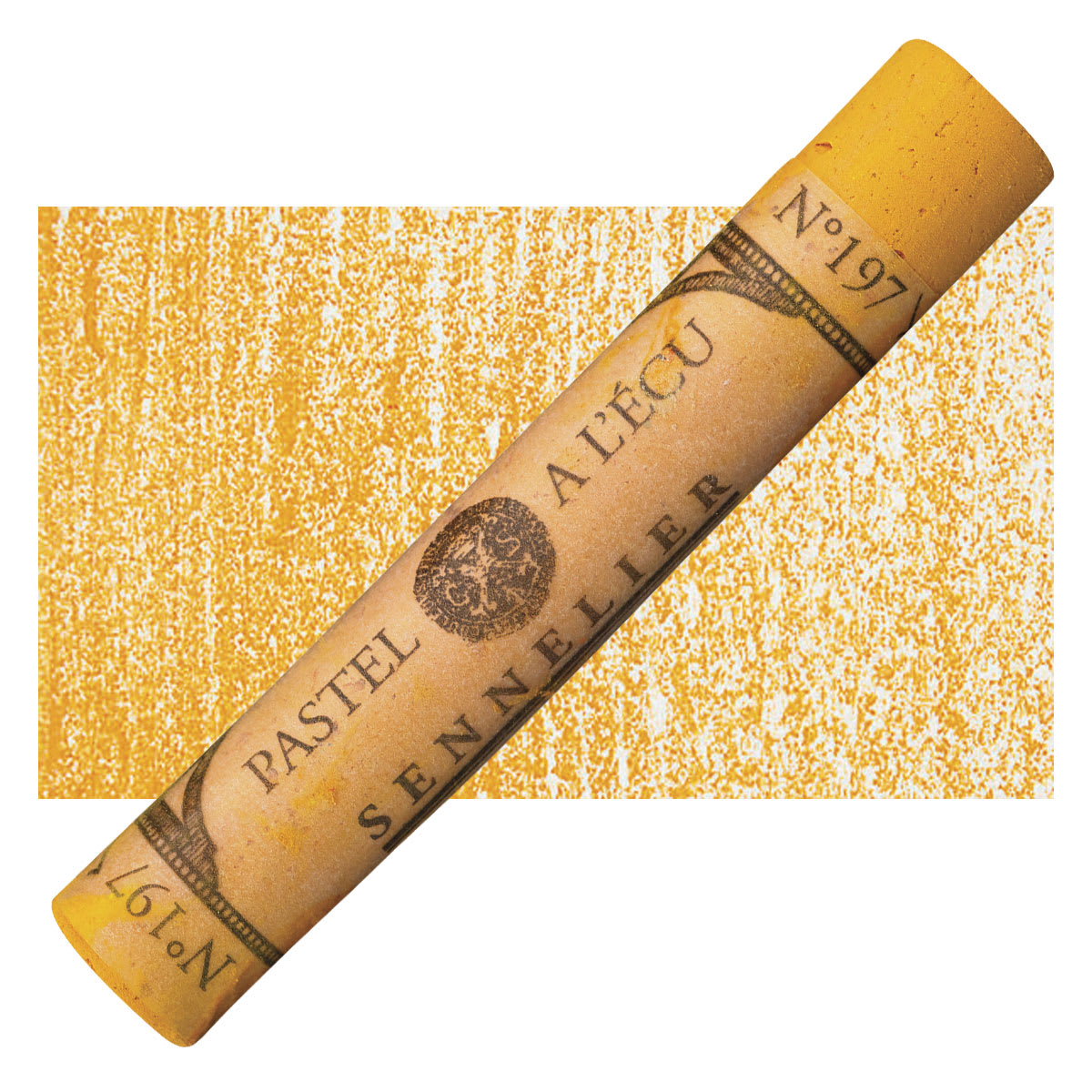 Sennelier Soft Pastel - Cadmium Yellow Orange 197 pastel and swatch