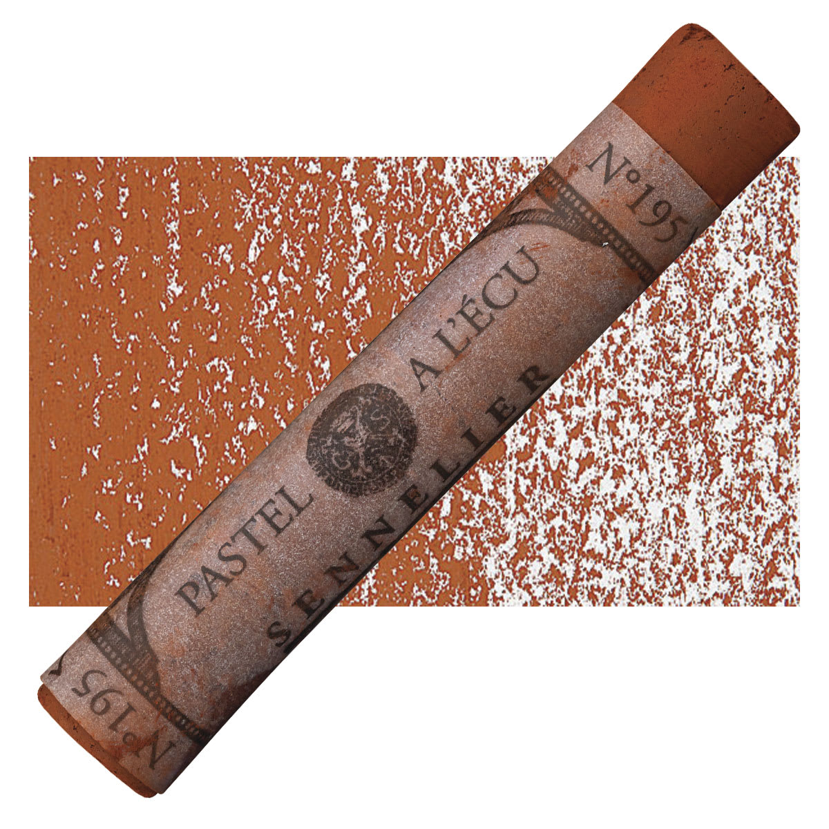 Sennelier Soft Pastel - Hot Brown 195 pastel and swatch