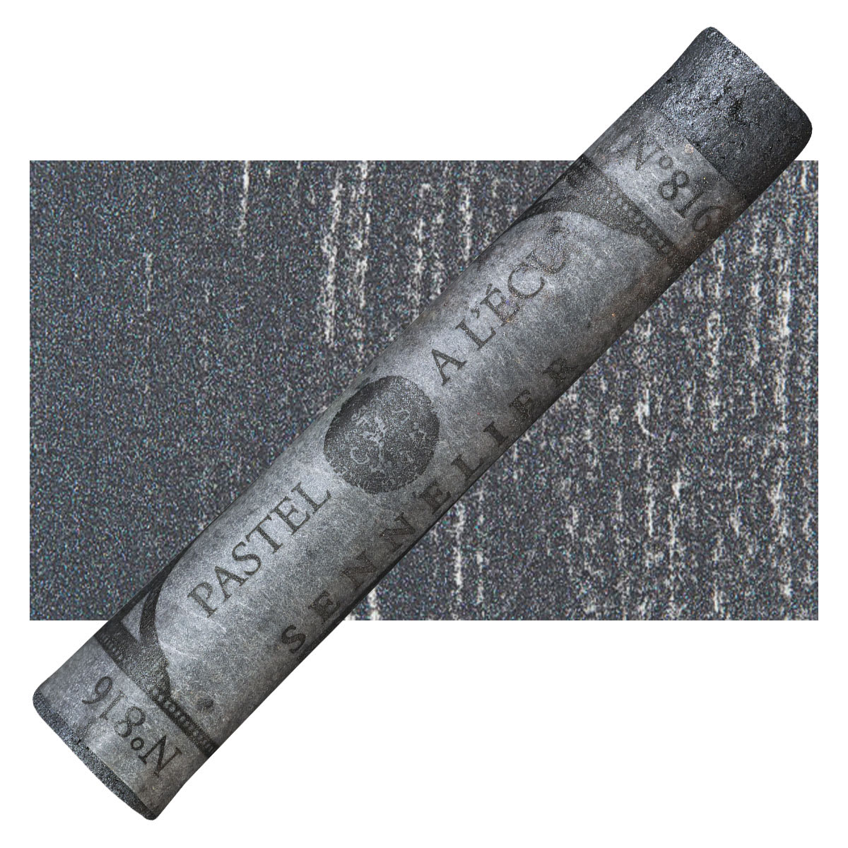 Sennelier Soft Pastel - Iridescent Black 816 pastel and swatch