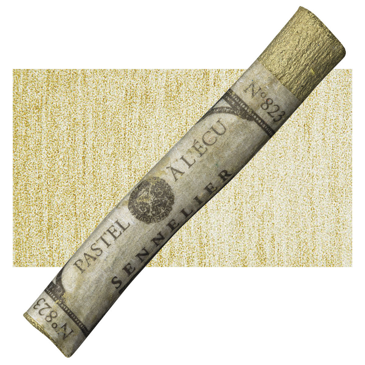 Sennelier Oil Pastel - Iridescent Green Gold pastel and swatch
