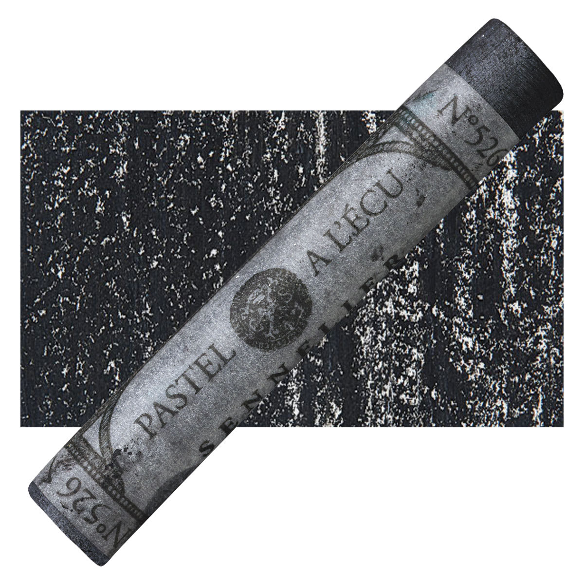 Sennelier Soft Pastel - Lamp Black 526 pastel and swatch