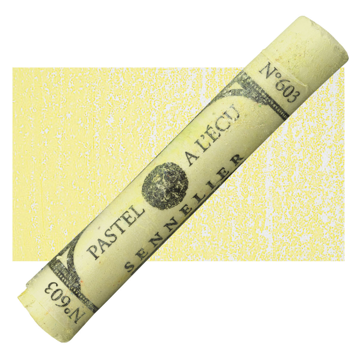 Sennelier Soft Pastel - Lemon Yellow 603 pastel and swatch