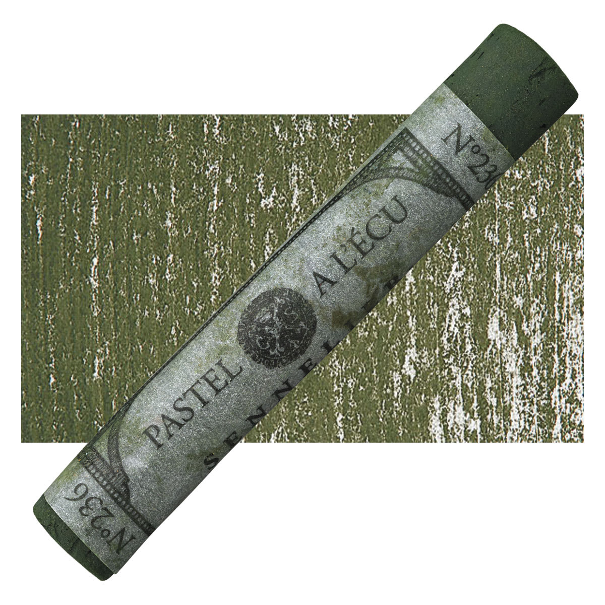 Sennelier Soft Pastel - Olive Green 236 pastel and swatch