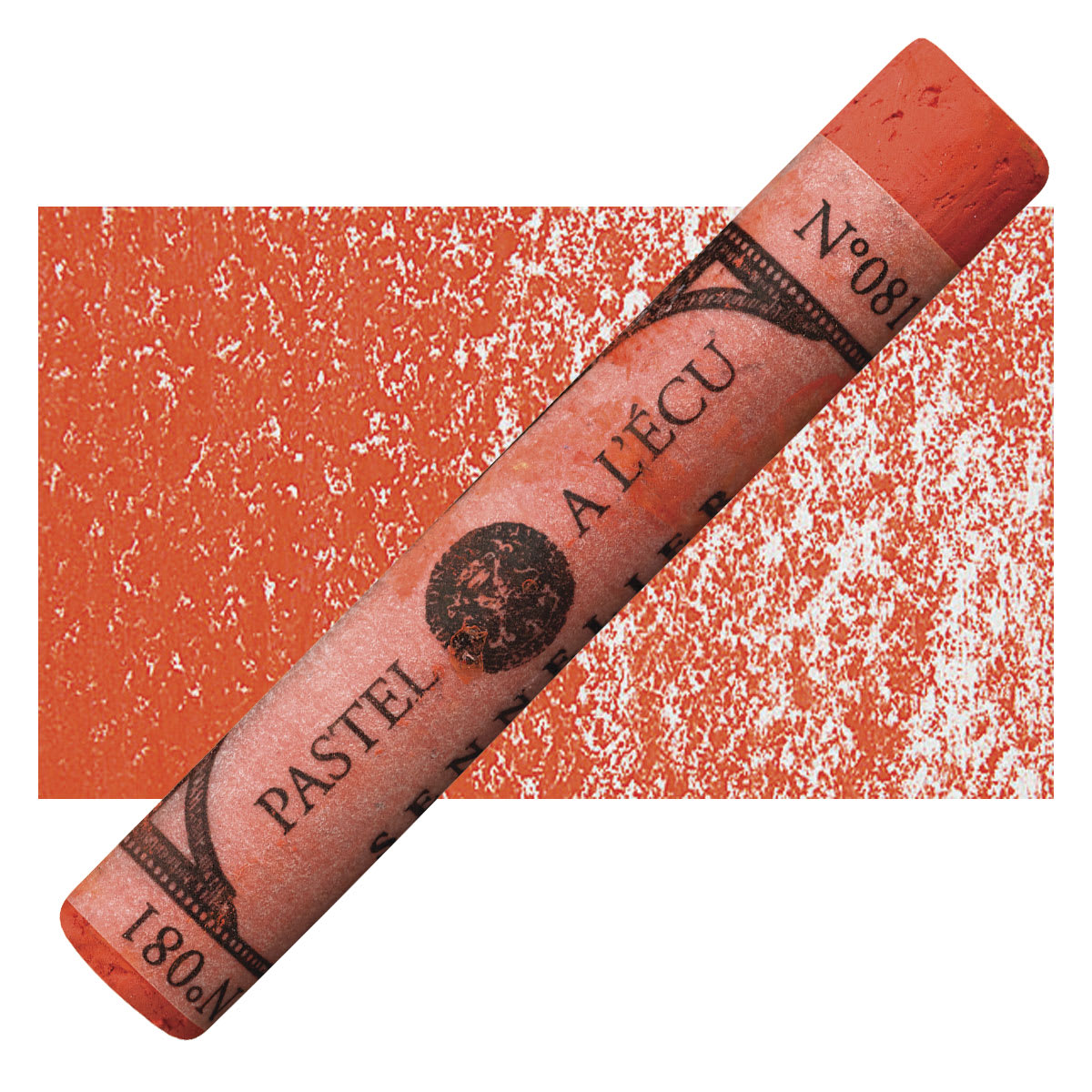Sennelier Soft Pastel - Vermilion 081 pastel and swatch
