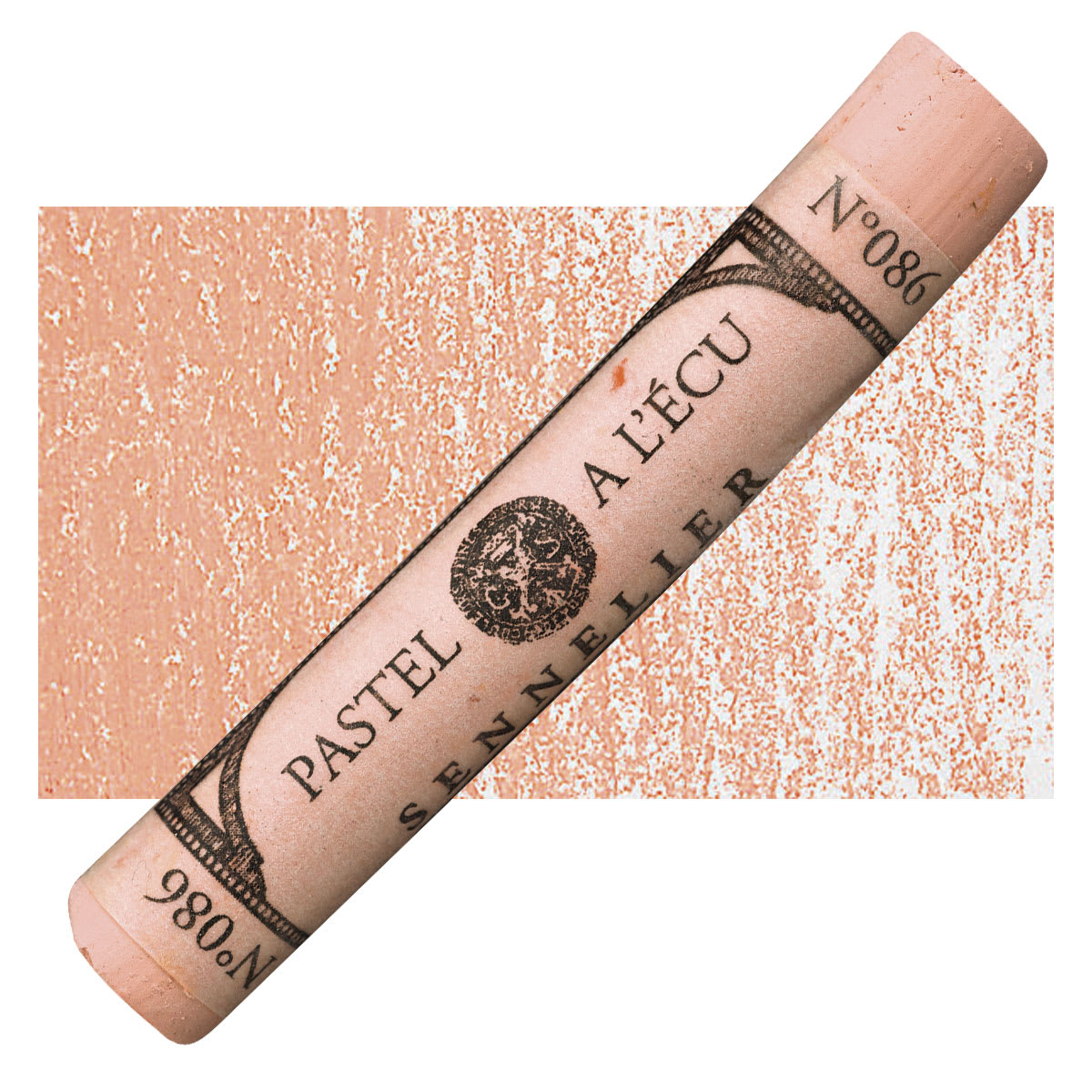 Sennelier Soft Pastel - Vermilion 086 pastel and swatch