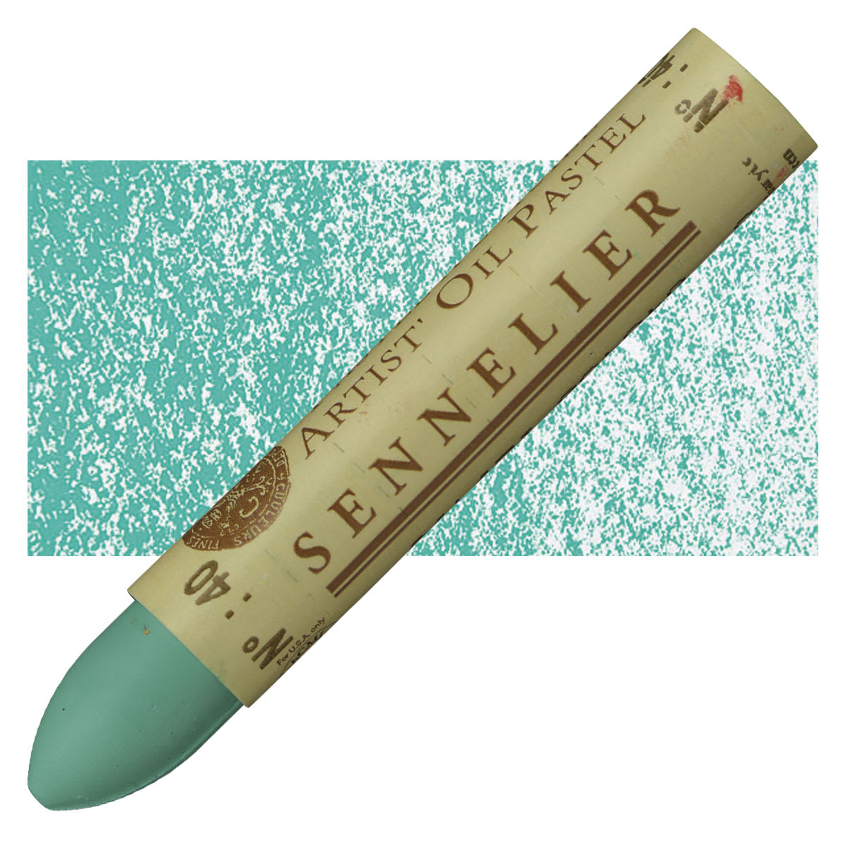 Sennelier Oil Pastel - Barite Green oil pastel and swatch