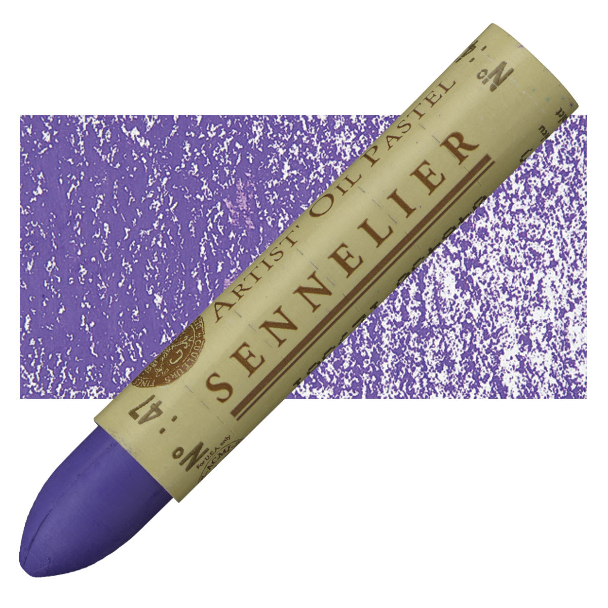 Sennelier Oil Pastel - Blue Violet oil pastel and swatch