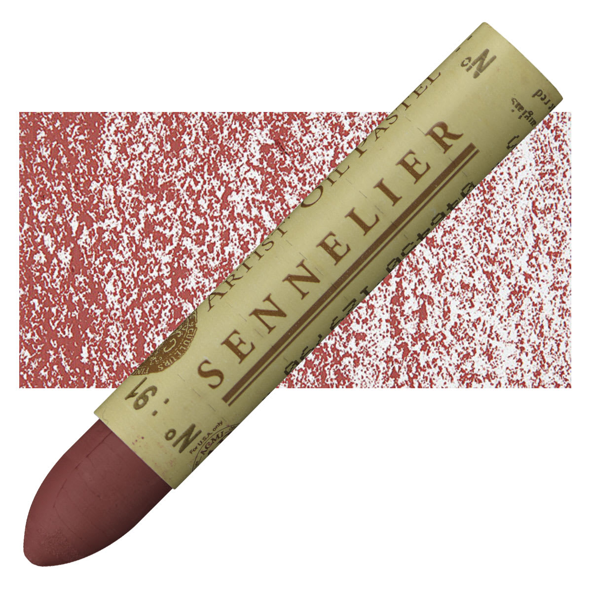 Sennelier Oil Pastel - Chrome Red oil pastel and swatch