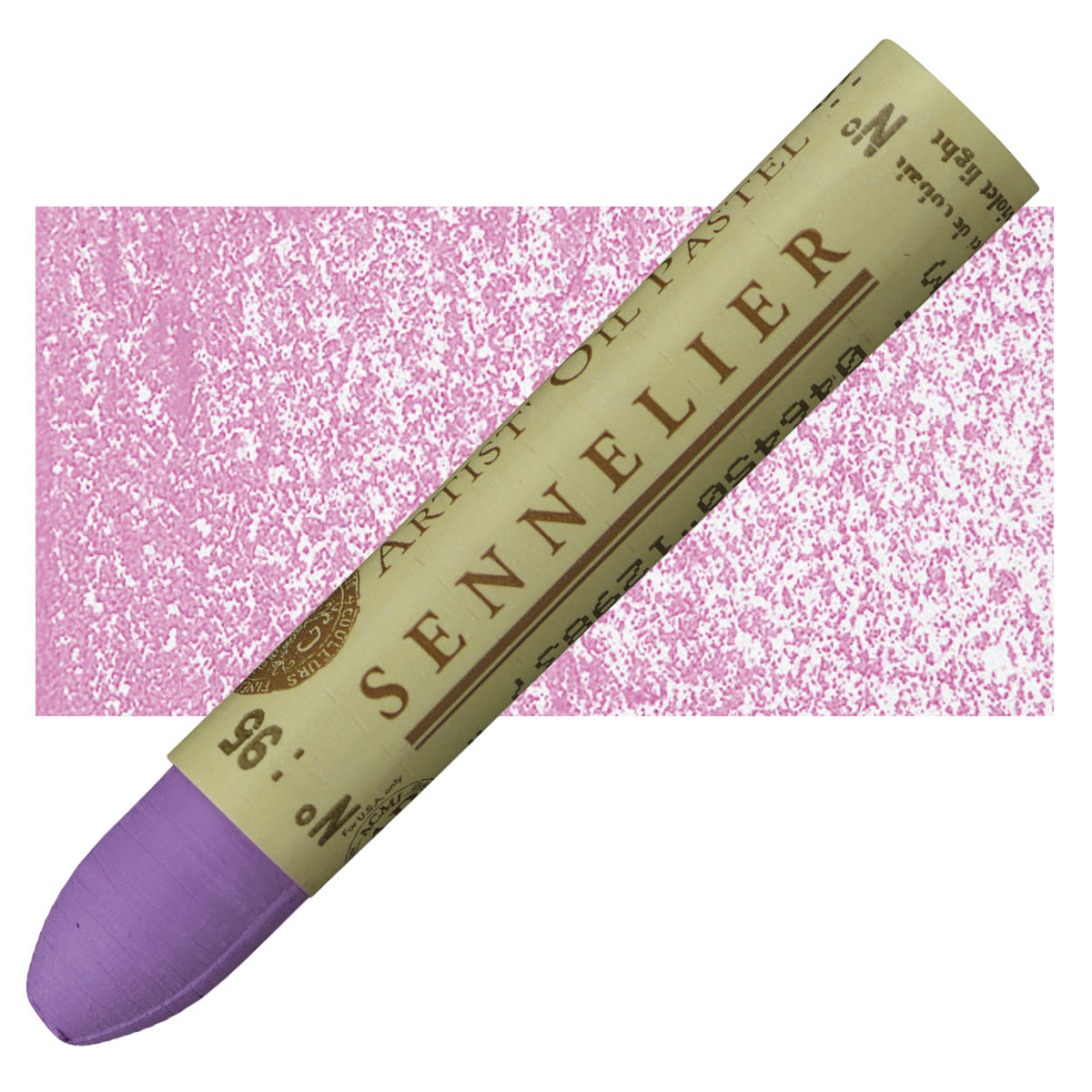 Sennelier Oil Pastel - Cobalt Violet Light Hue oil pastel and swatch