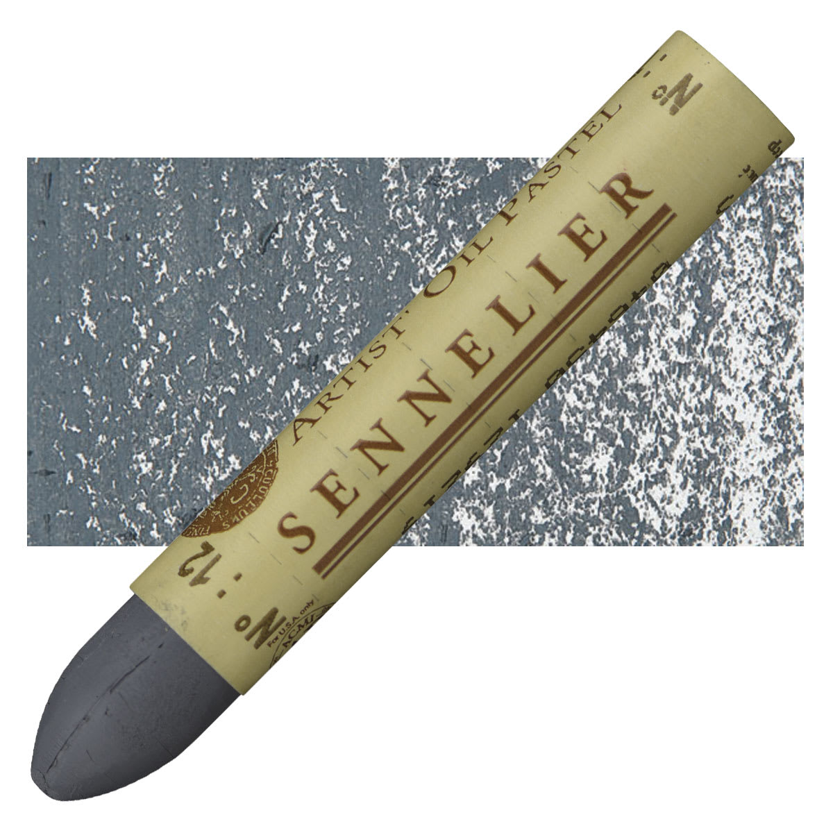 Sennelier Oil Pastel - Grey Deep oil pastel and swatch