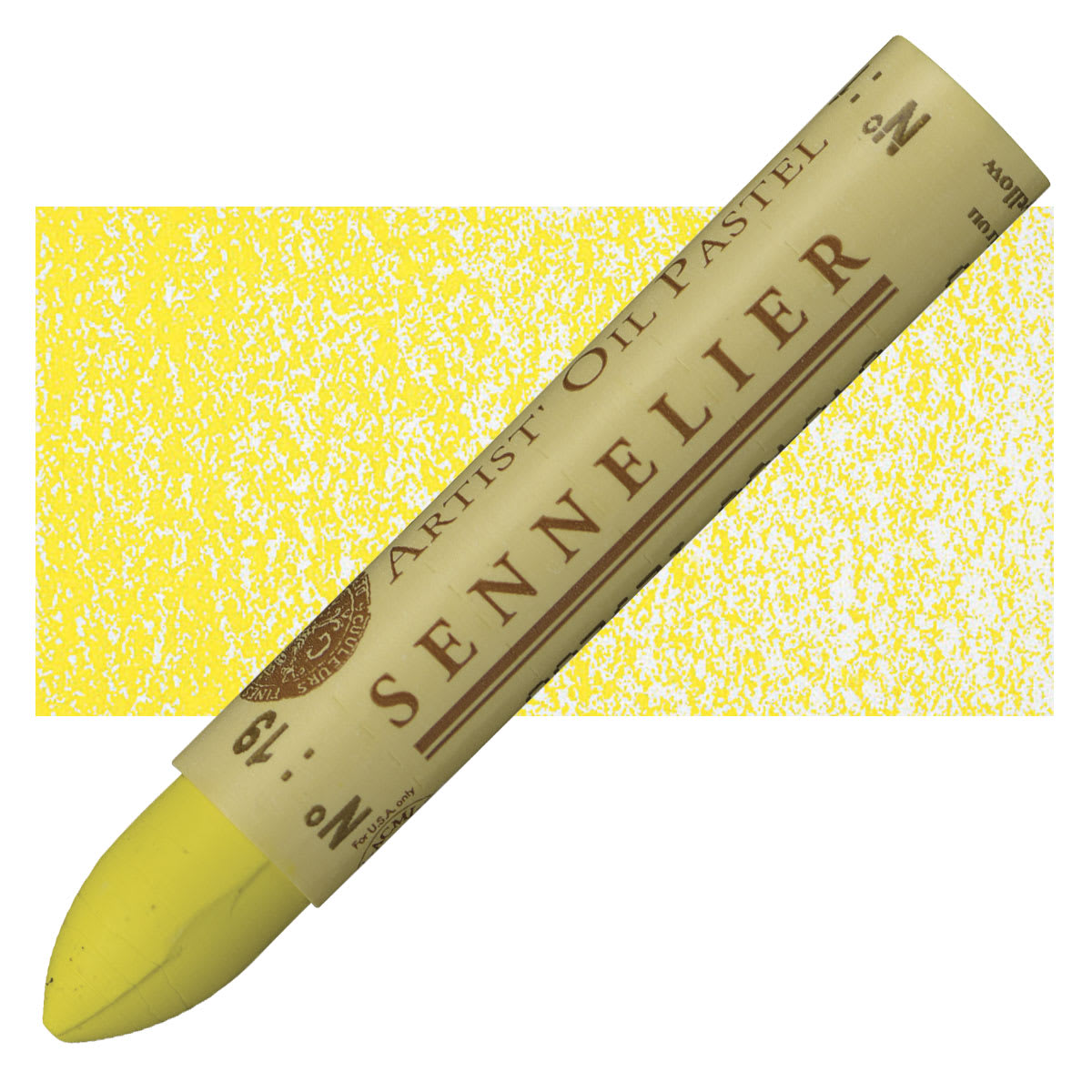 Sennelier Oil Pastel - Lemon Yellow oil pastel and swatch