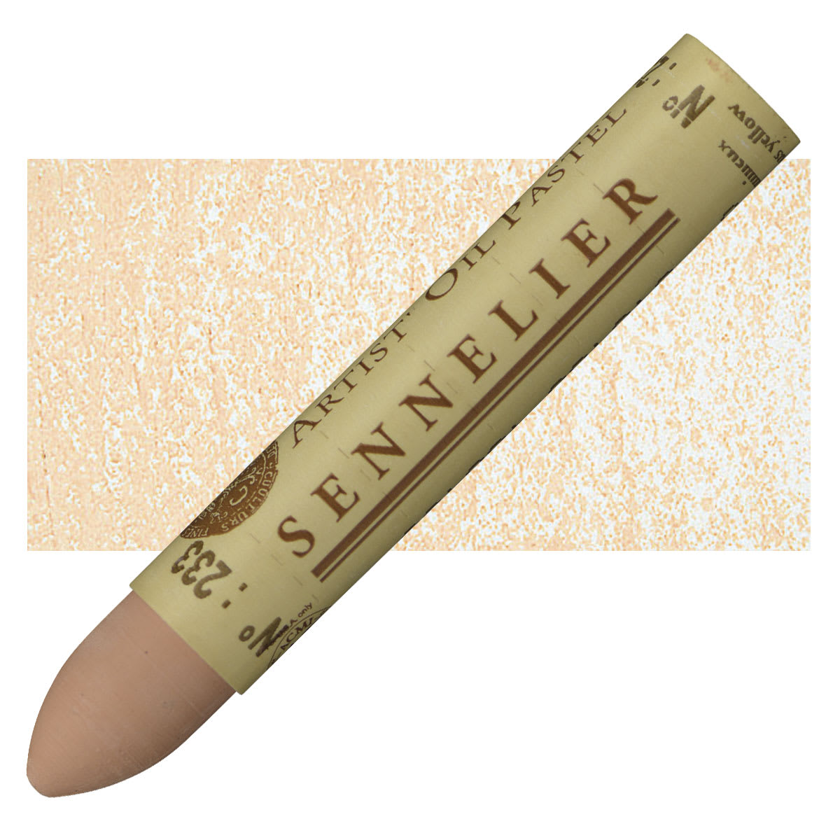 Sennelier Oil Pastel - Luminous Yellow oil pastel and swatch
