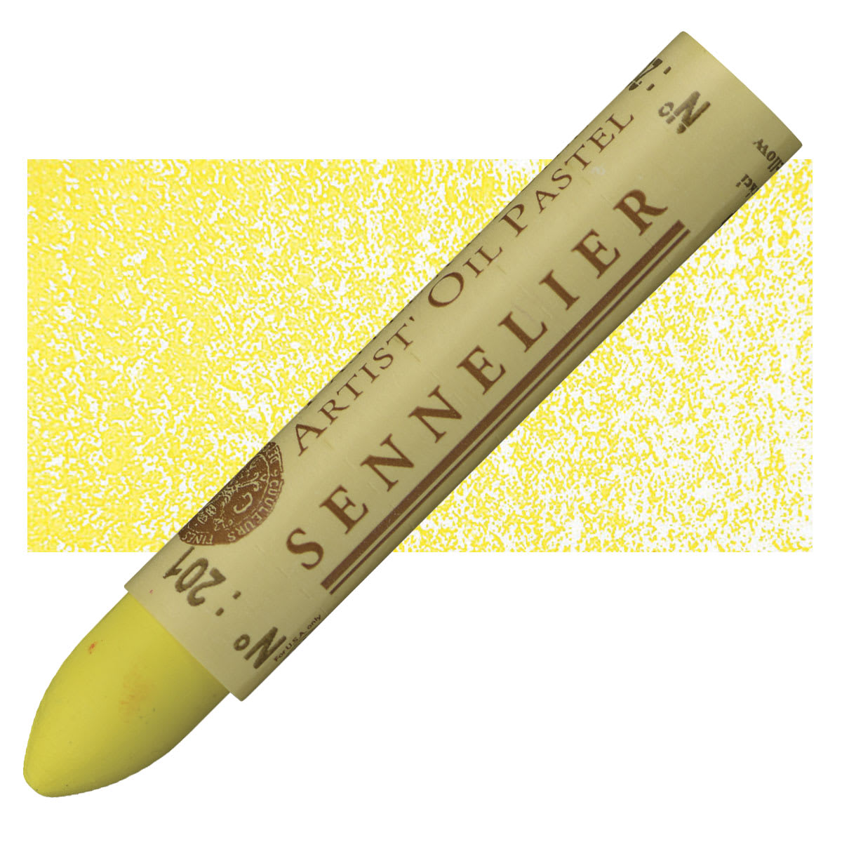Sennelier Oil Pastel - Nickel Yellow oil pastel and swatch