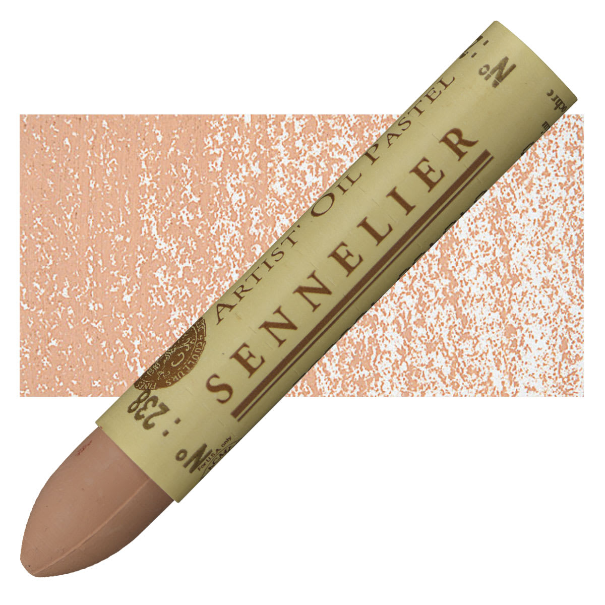 Sennelier Oil Pastel - Orange Ochre oil pastel and swatch