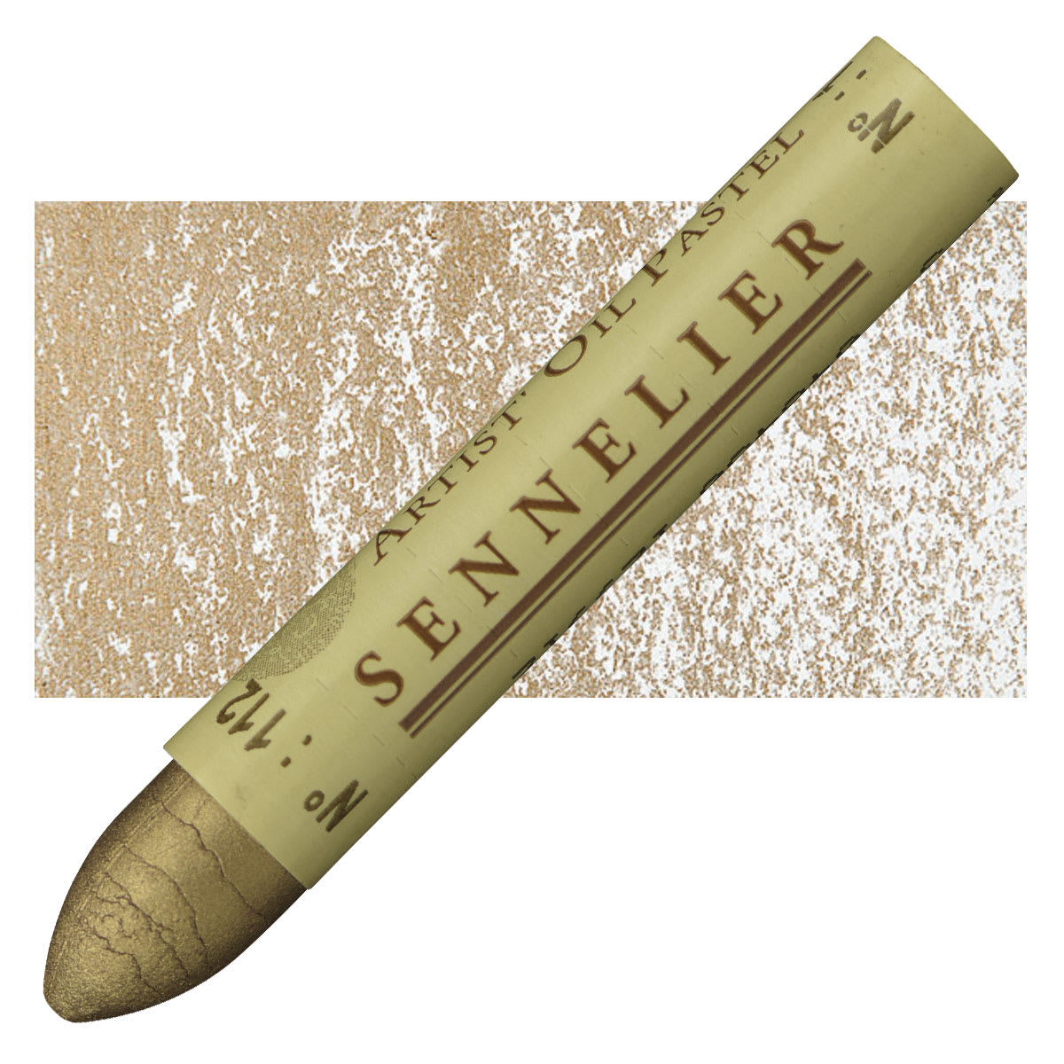 Sennelier Oil Pastel - Pale Gold oil pastel and swatch