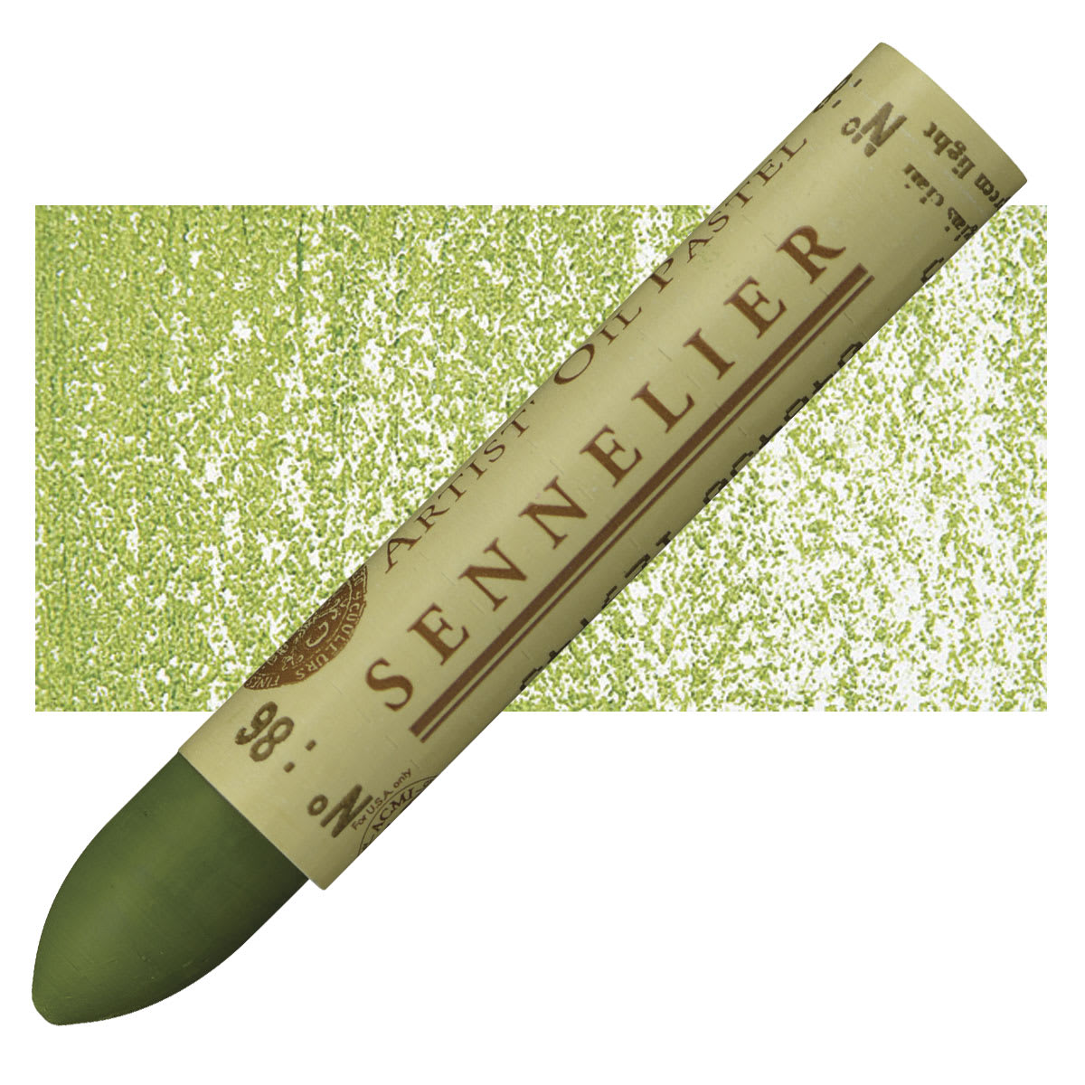 Sennelier Oil Pastel - Phthalo Green Light oil pastel and swatch