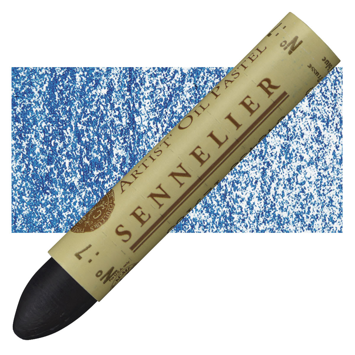 Sennelier Oil Pastel - Prussian Blue oil pastel and swatch