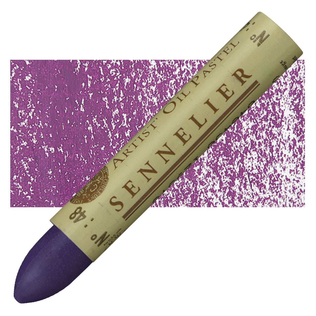 Sennelier Oil Pastel - Red Violet oil pastel and swatch