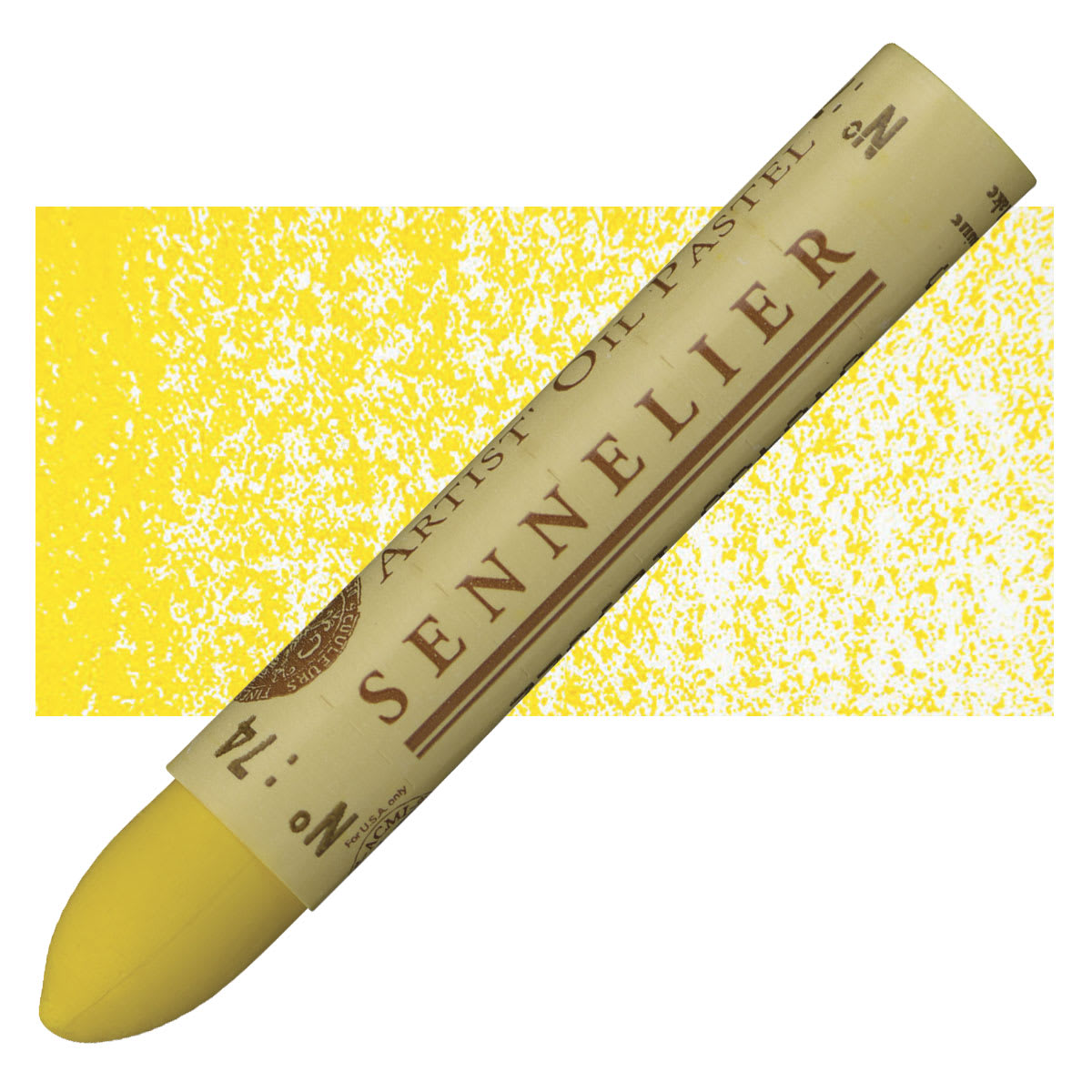 Sennelier Oil Pastel - Yellow Lake oil pastel and swatch